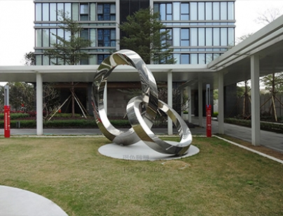 萬(wàn)科集團(tuán) 佛山金域?yàn)I江景觀(guān)不銹鋼景觀(guān)雕塑