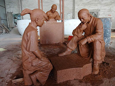 方圓集團鶴山云山詩意玻璃鋼雕塑(圖1)