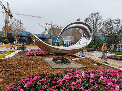 華潤置地文旅項目不銹鋼雕塑不銹鋼滑梯(圖3)