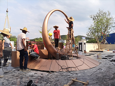 普利·廣西北流幸福園展示區(qū)不銹鋼雕塑擺件(圖3)