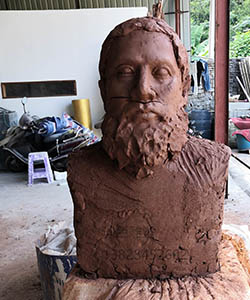 碧桂園海南之心廣場玻璃鋼仿古銅色雕塑(圖3)