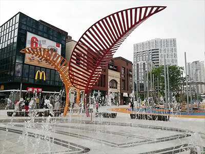 萬科集團萬科公園里公共藝術水景雕塑裝置(圖1)