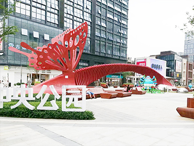 萬科集團萬科公園里公共藝術水景雕塑裝置(圖2)