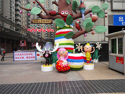 武漢?新世界商業(yè)廣場(chǎng)美陳景觀雕塑(圖2)