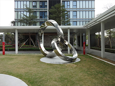 萬科集團 佛山金域濱江景觀不銹鋼景觀雕塑(圖3)