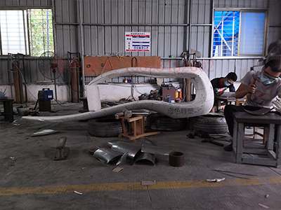 福州中海紫御江山展示區(qū)不銹鋼景觀雕塑(圖2)