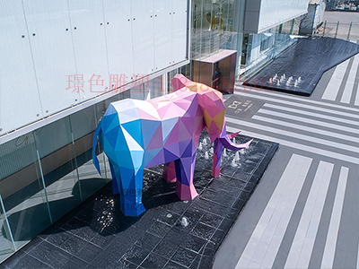 佛山國通廣場示范區(qū)中建寰球薈不銹鋼主題雕塑(圖5)